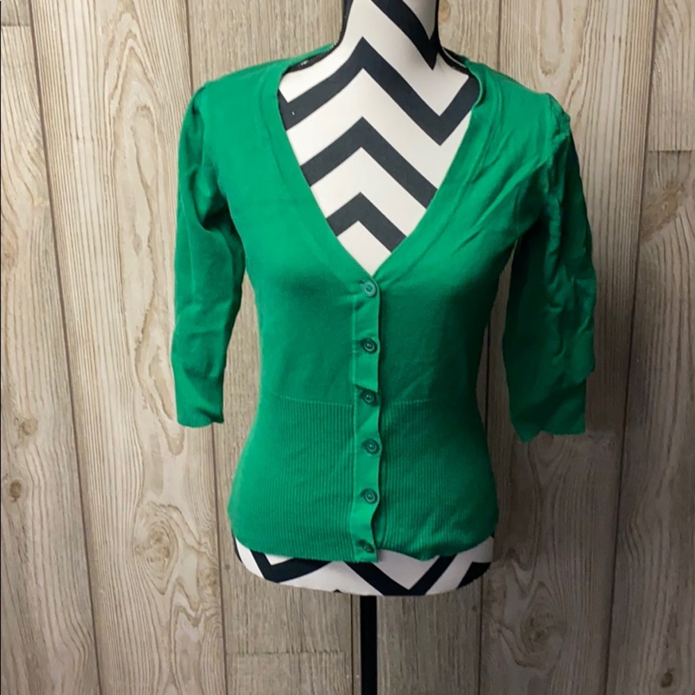 Ab studio green sweater